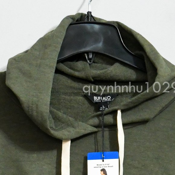 NWT Buffalo Ladies Womens Super Soft Hoodie Pullover in GREEN - Picture 3 of 5